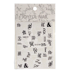 Word Graphic Nail Art Stickers – Charming, Easy-to-Apply Stickers