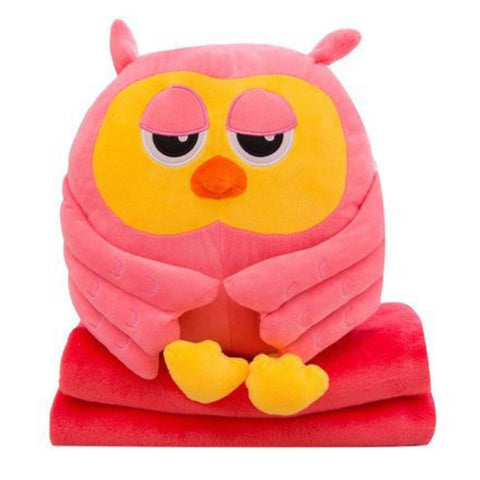 Sleepy Owl Plush Toy with Blanket