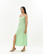 V Neck Split Side Thin Maxi Dress XD21