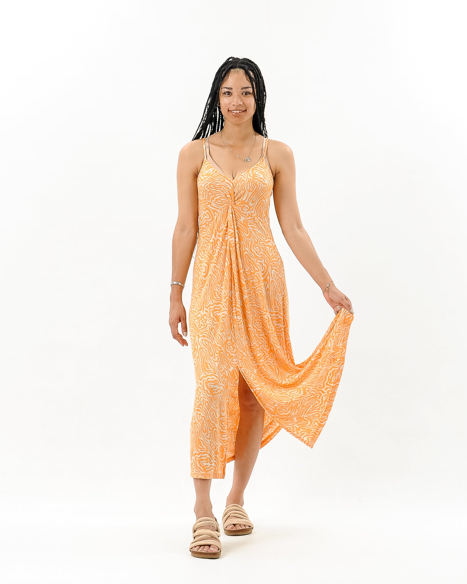 V Neck Split Side Thin Maxi Dress XD21