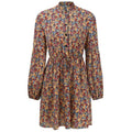 V-neck High Waist Lace-up Floral Dress XD21