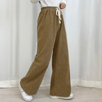 Velvet Wide Leg High Waist Trousers XD21