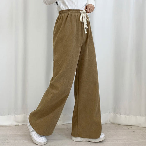 Velvet Wide Leg High Waist Trousers XD21