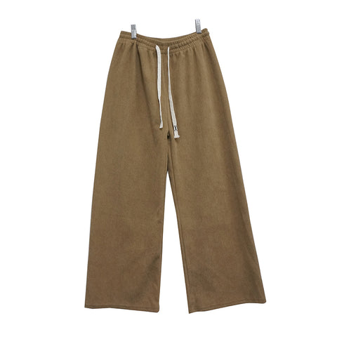 Velvet Wide Leg High Waist Trousers XD21