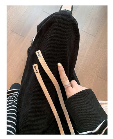 Velvet Wide Leg High Waist Trousers XD21