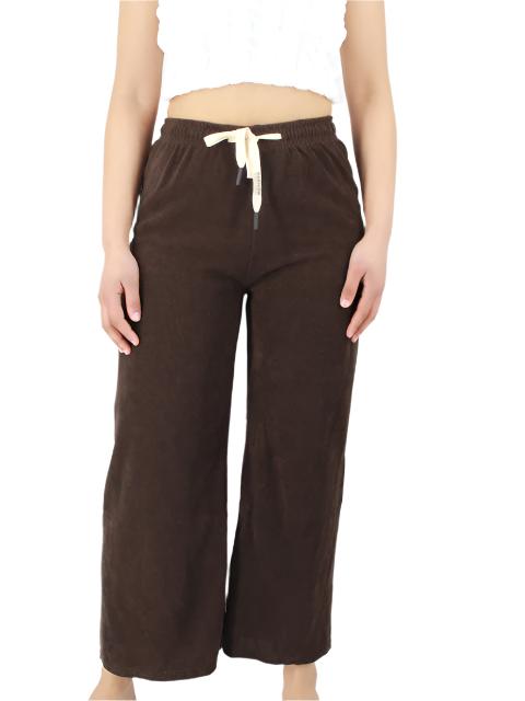 Velvet Wide Leg High Waist Trousers XD21