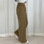 Velvet Wide Leg High Waist Trousers XD21