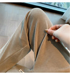 Velvet Wide Leg High Waist Trousers XD21