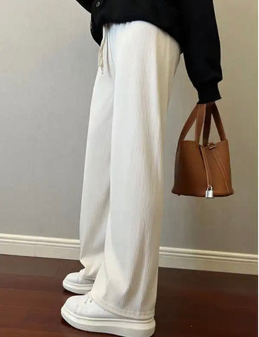 Velvet Wide Leg High Waist Trousers XD21