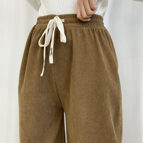 Velvet Wide Leg High Waist Trousers XD21
