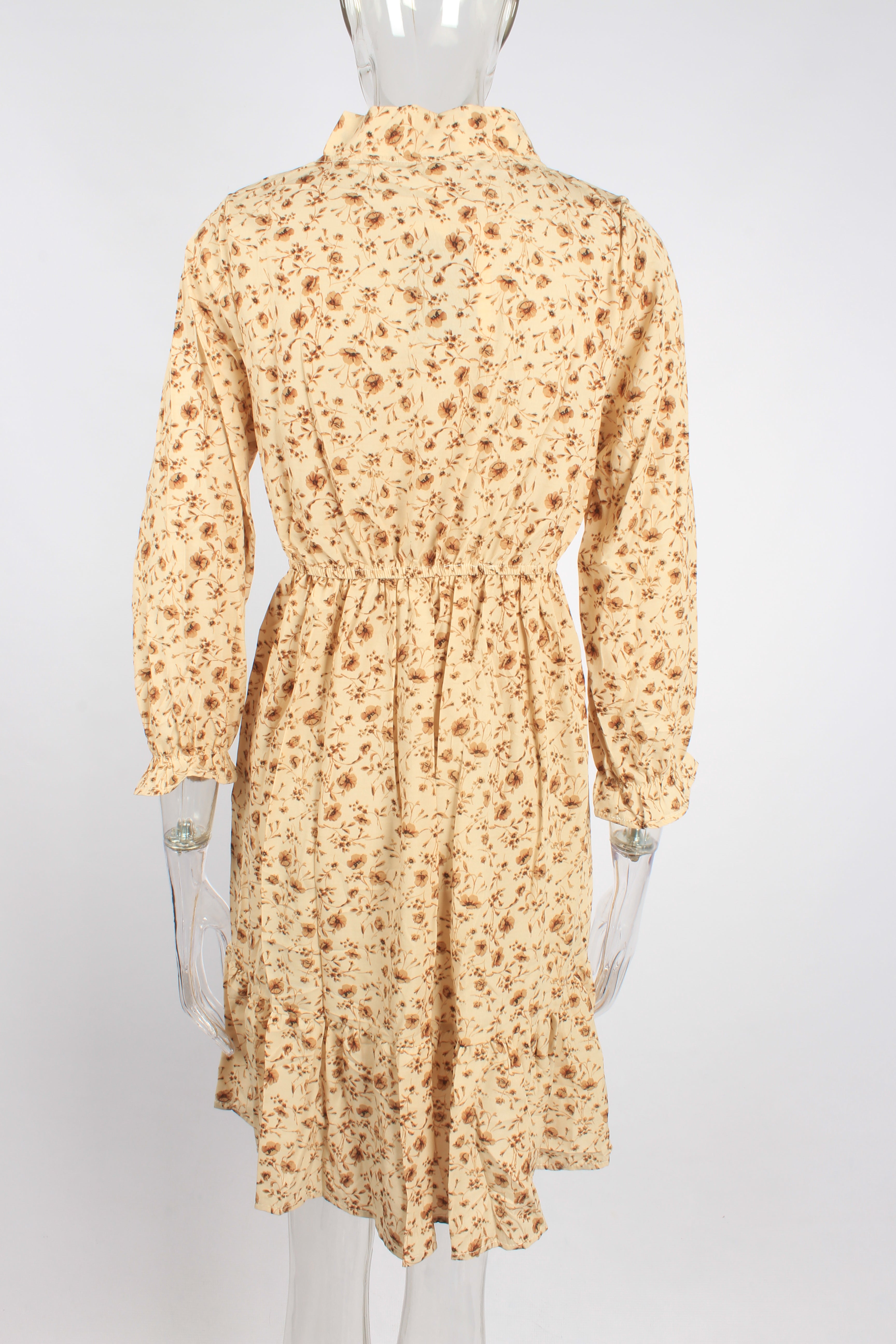 Vintage Floral Caual Shirt Dress XD21