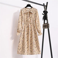 Vintage Floral Caual Shirt Dress XD21