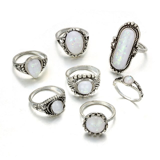 Vintage Opal Moon Ring XD21