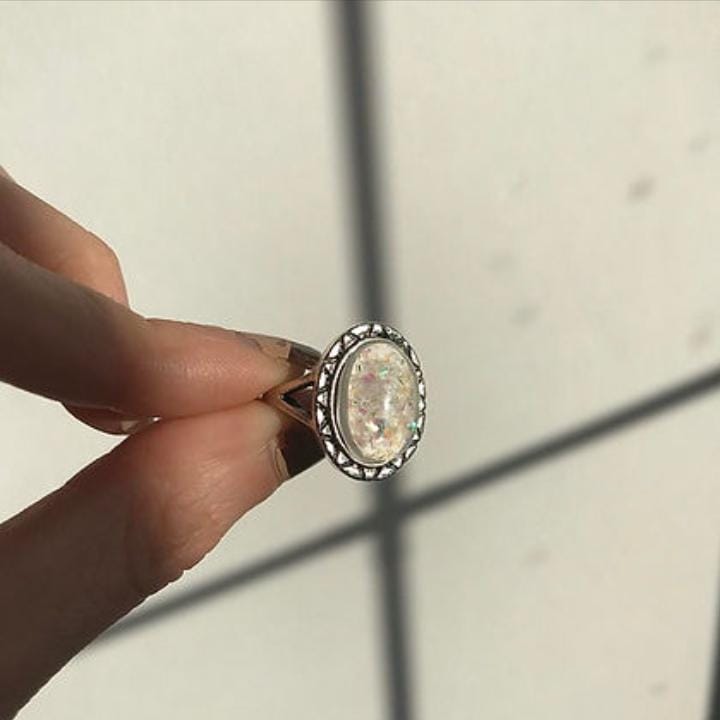 Vintage Opal Moon Ring XD21
