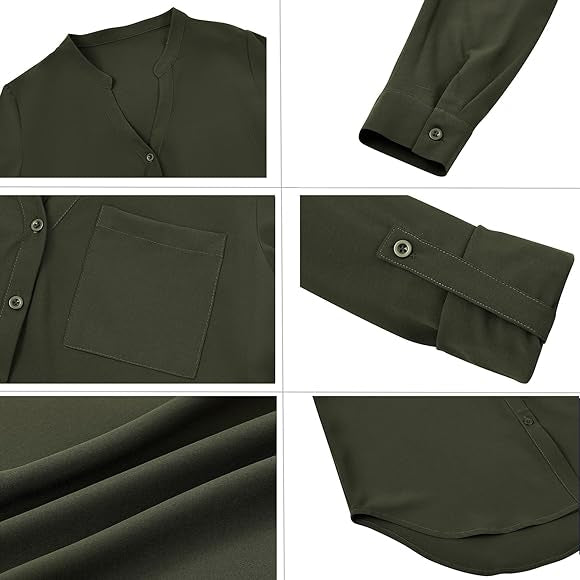 Viscose long sleeve button up shirt XD21