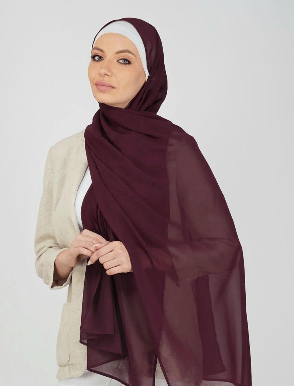 Lightweight Chiffon Scarf – Elegant, Airy & Versatile Accessory
