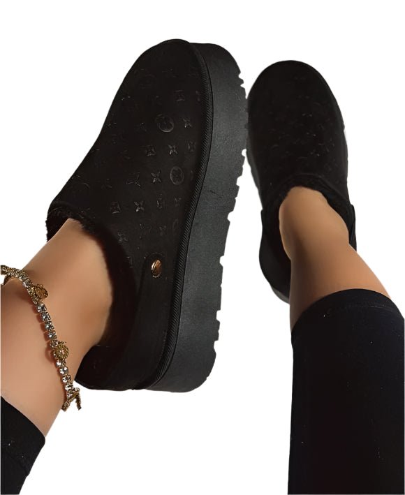 Trendy Shearling-Lined Mule Clogs
