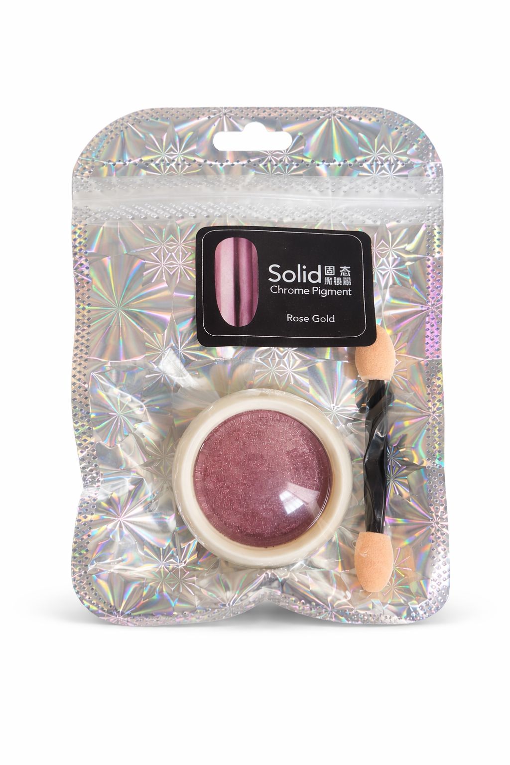 Solid Chrome Pigment Rose Gold – Nail & Makeup Mirror Effect Powder