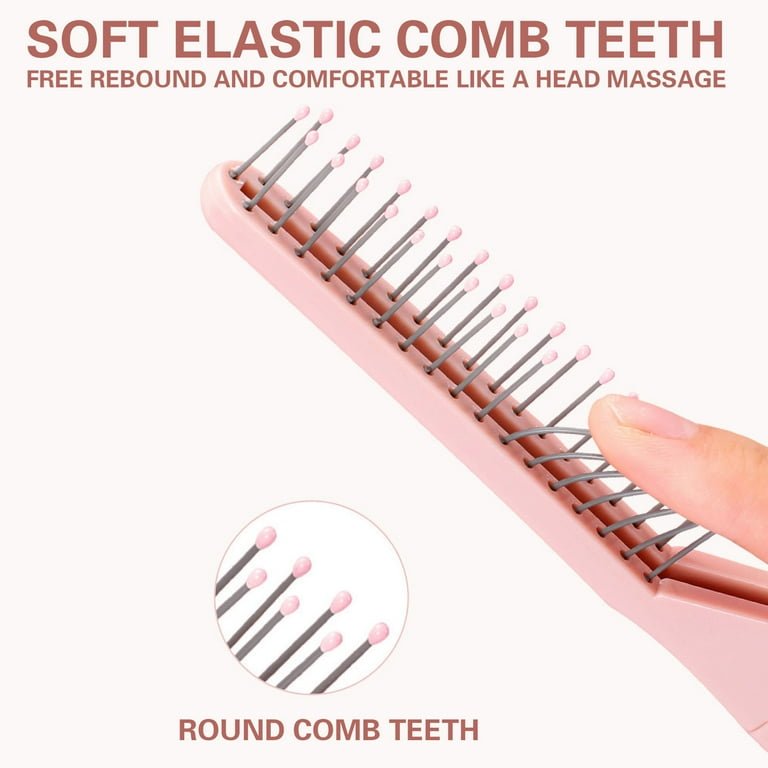 Portable Travel Folding Hair Brush & Comb - Compact & Lightweight