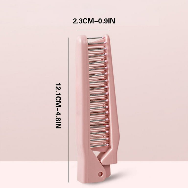 Portable Travel Folding Hair Brush & Comb Compact & Lightweight