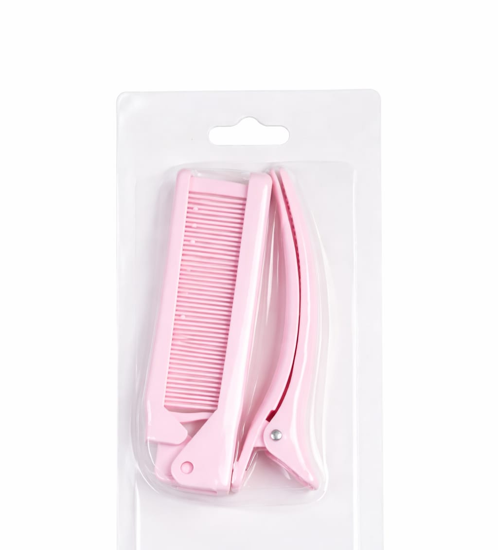 Portable Travel Folding Hair Brush & Comb - Compact & Lightweight