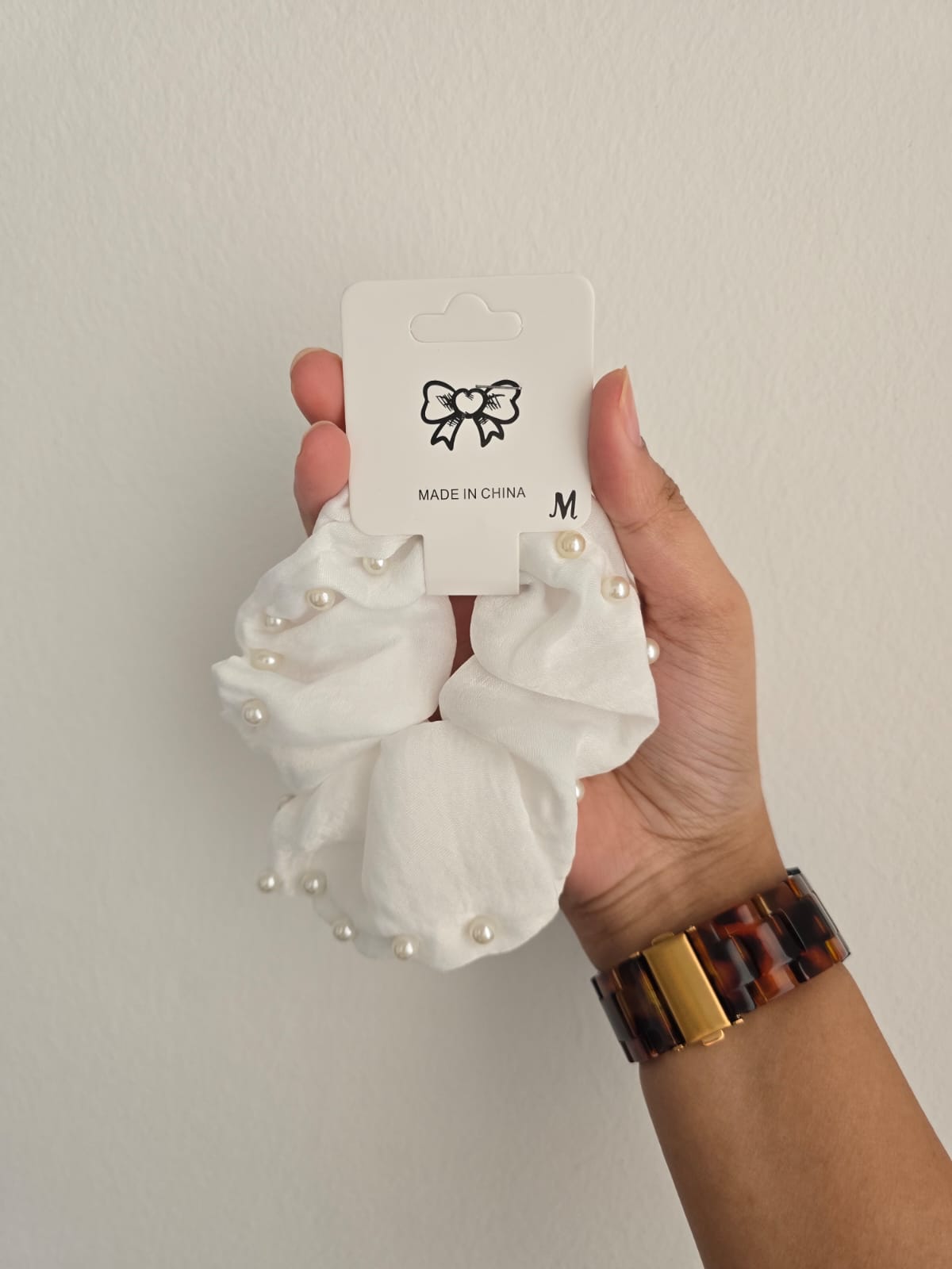 Pearl Scrunchie Hair Tie 1pc