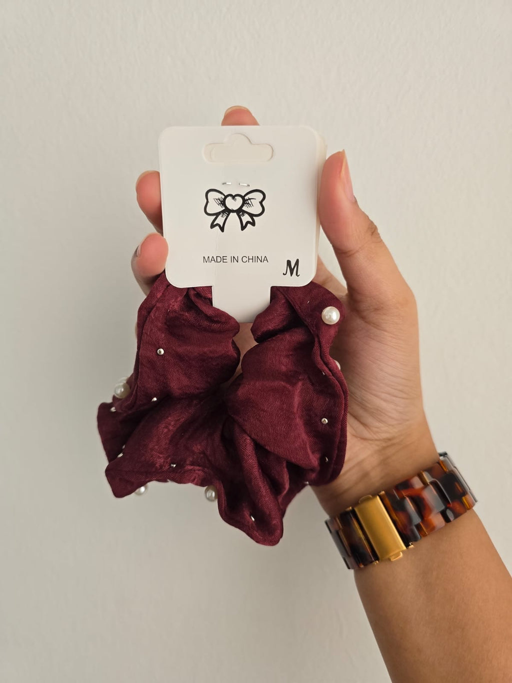 Pearl Scrunchie Hair Tie 1pc