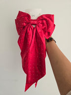 Large Rhinestone Hair Bow Clip 1pc