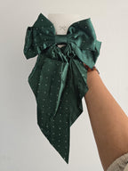 Large Rhinestone Hair Bow Clip 1pc