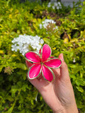 Gold edged Pointed Petal Flower Claw Clip 1pc
