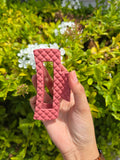 Quilted Matte Large Hair Claw Clip 1pc