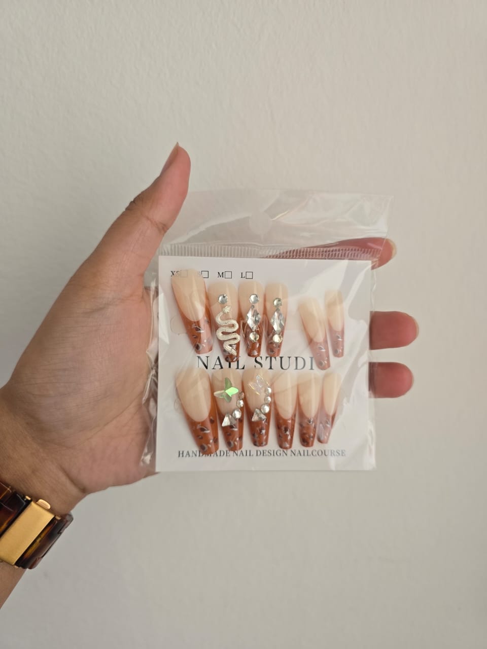 Embellished Nail Art Reusable Press-On Nails