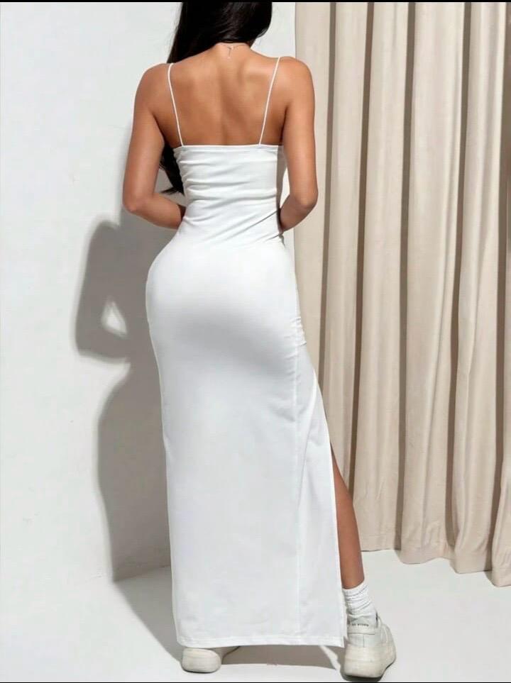 Elegant Silky Slip Long Dress – Luxury Satin Evening Gown for Women