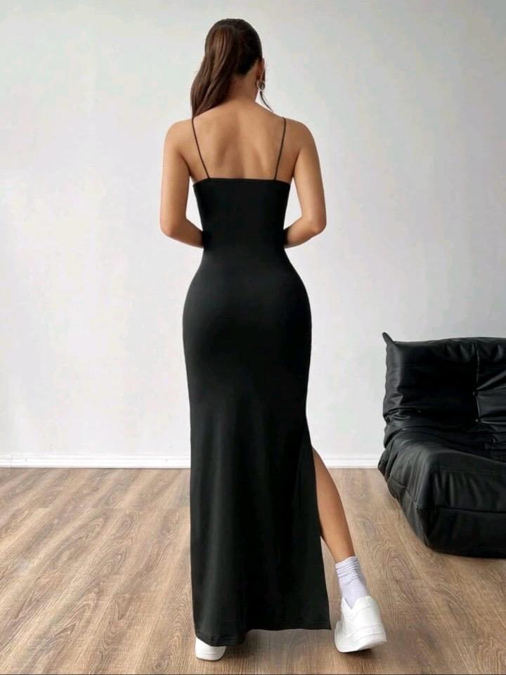 Elegant Silky Slip Long Dress – Luxury Satin Evening Gown for Women