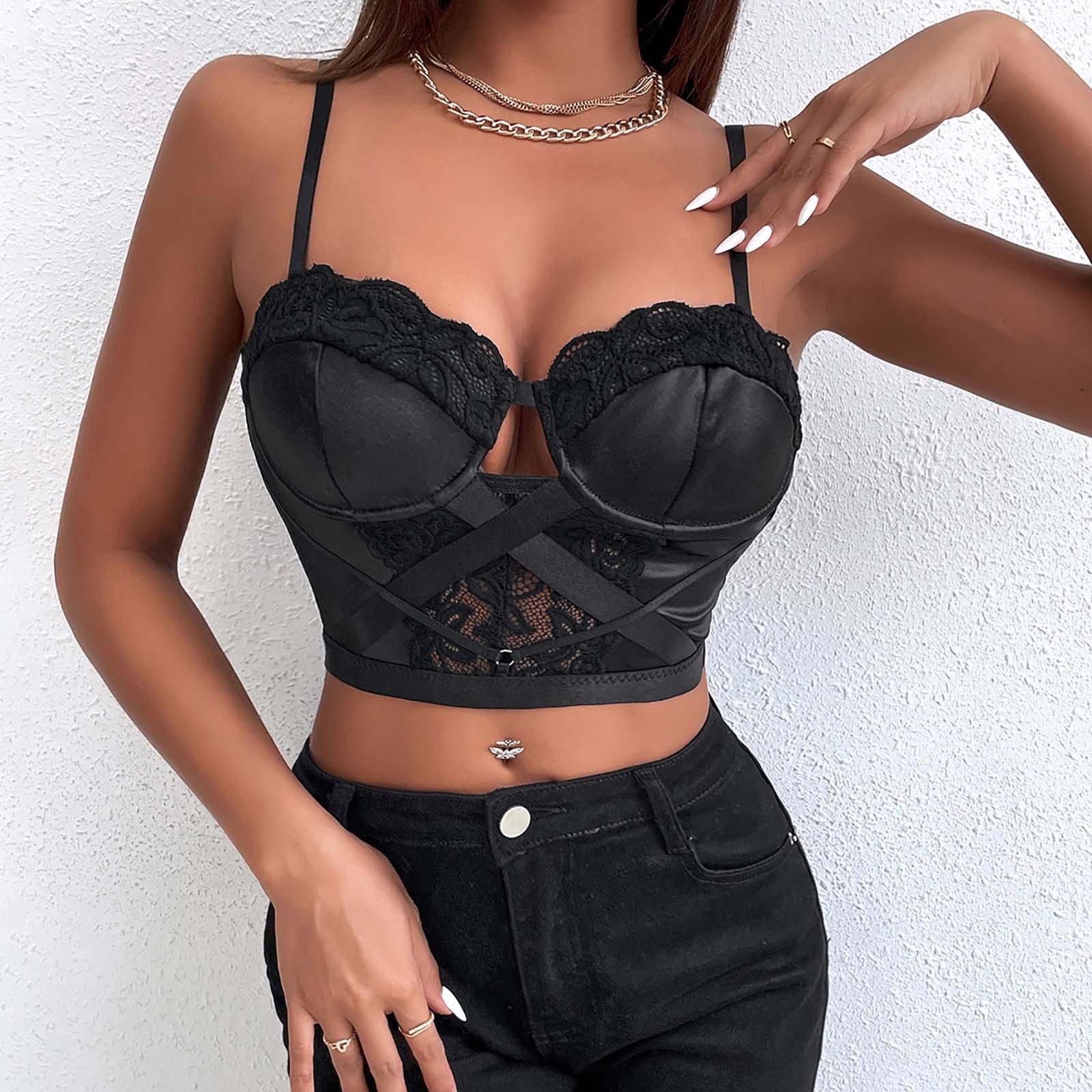 Spaghetti Strap Lace Bustier