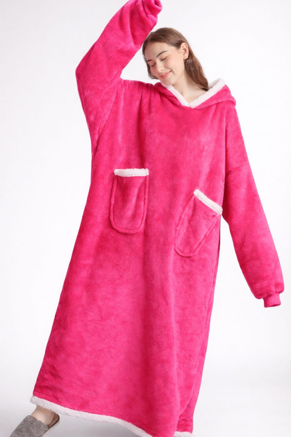 Women’s Oversized Hoodie Blanket Dress – Cozy Lounge Wear
