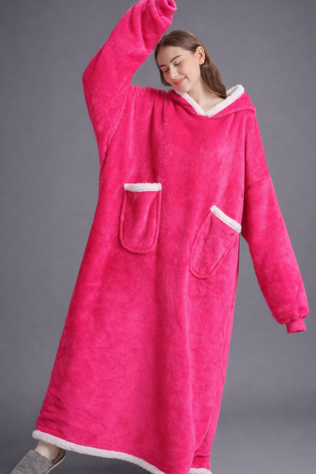 Women’s Oversized Hoodie Blanket Dress – Cozy Lounge Wear