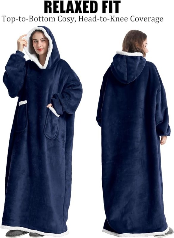Women’s Oversized Hoodie Blanket Dress – Cozy Lounge Wear