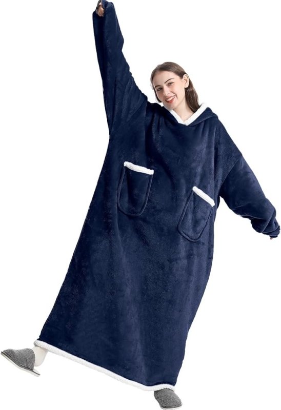 Women’s Oversized Hoodie Blanket Dress – Cozy Lounge Wear
