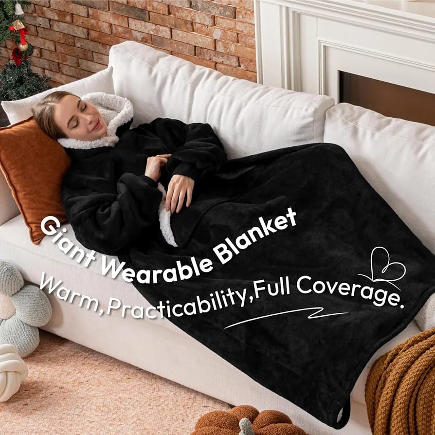 Women’s Oversized Hoodie Blanket Dress – Cozy Lounge Wear