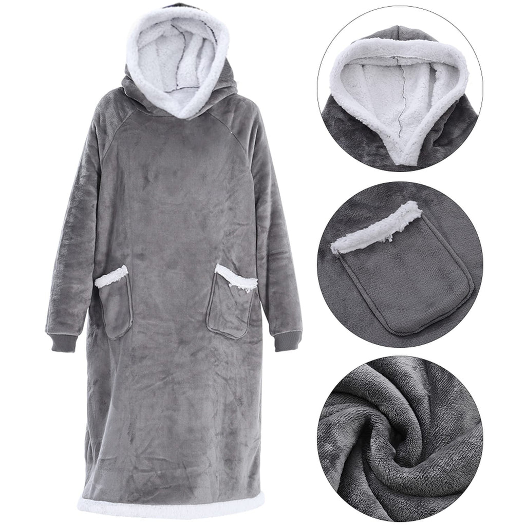 Women’s Oversized Hoodie Blanket Dress – Cozy Lounge Wear