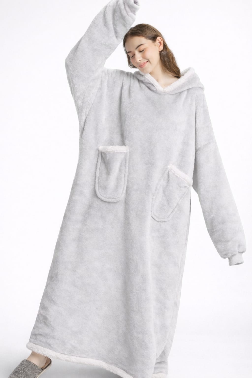 Women’s Oversized Hoodie Blanket Dress – Cozy Lounge Wear