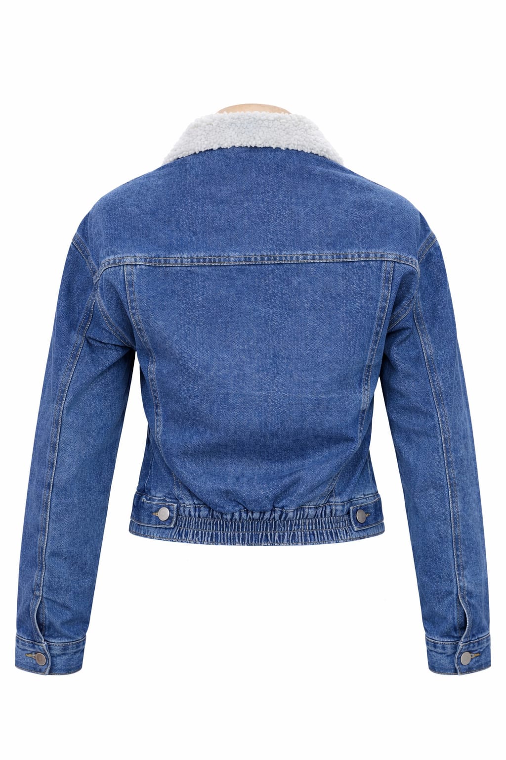 Women’s Sherpa Collar Denim Jacket – Warm Fleece Lined Jean Jacket
