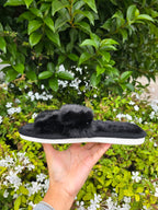 Ultra Soft Faux Fur Slide Slippers – Thick Strap Cozy Indoor Comfort Shoes