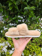 Ultra Soft Faux Fur Slide Slippers – Thick Strap Cozy Indoor Comfort Shoes