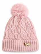 Women’s Cable Knit Pom Pom Beanie