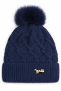 Women’s Cable Knit Pom Pom Beanie