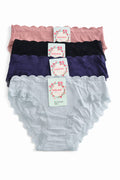 Lace trimmed Ribbed Panties 2 Pcs