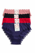 Lace trimmed Ribbed Panties 2 Pcs