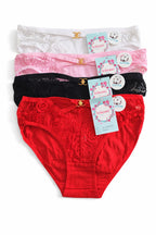 Lace Cotton Brief Panty 2-PC